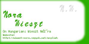 nora wieszt business card